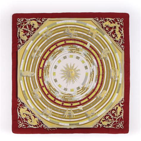 hermes zodiac scarf|HERMES c.1963 Francoise Faconnet “Dies Et Hore” .